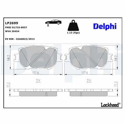 DELPHI LP2699 EAN: 5012759508138.