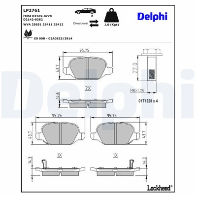 DELPHI LP2761 EAN: 5012759532515.