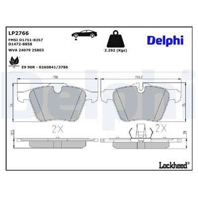 DELPHI LP2766 EAN: 5012759530672.