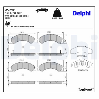 DELPHI LP2769 EAN: 5012759532522.