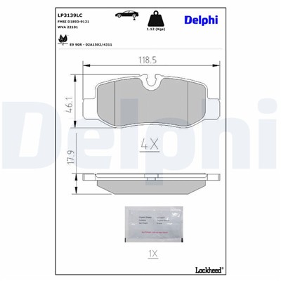 DELPHI LP3139LC EAN: 5012759633939.