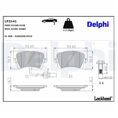 DELPHI LP3141 EAN: 5012759532591.