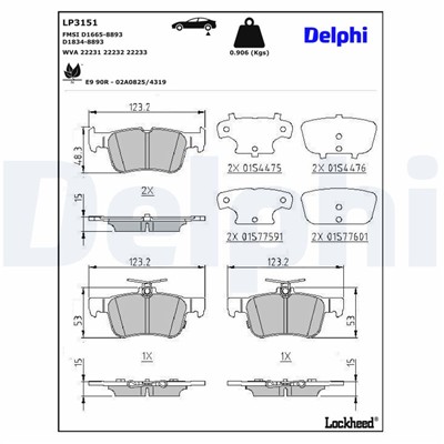 DELPHI LP3151 EAN: 5012759532669.