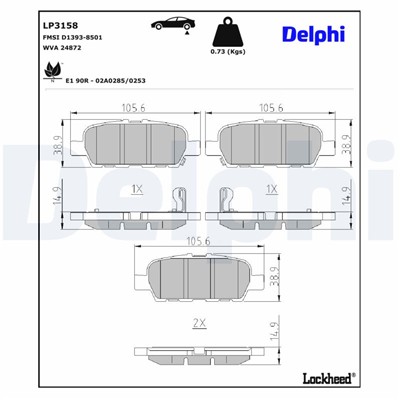 DELPHI LP3158 EAN: 5012759532744.
