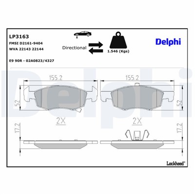 DELPHI LP3163 EAN: 5012759532805.