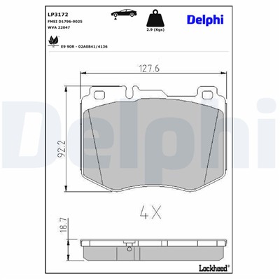 DELPHI LP3172 EAN: 5012759534885.