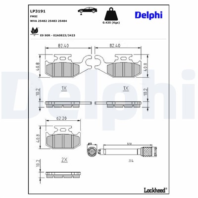 DELPHI LP3191 EAN: 5012759538234.