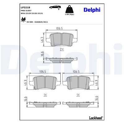 DELPHI LP3218 EAN: 5012759969526.