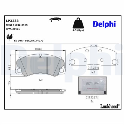 DELPHI LP3233 EAN: 5012759972793.