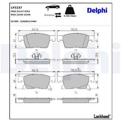 DELPHI LP3237 EAN: 5012759973981.