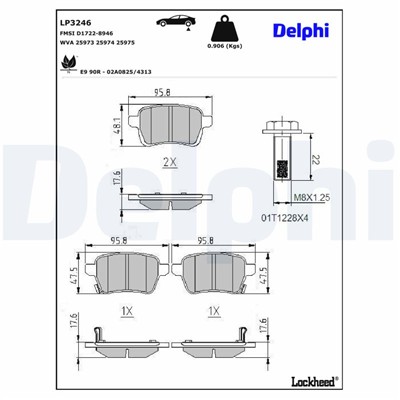 DELPHI LP3246 EAN: 5012759979150.