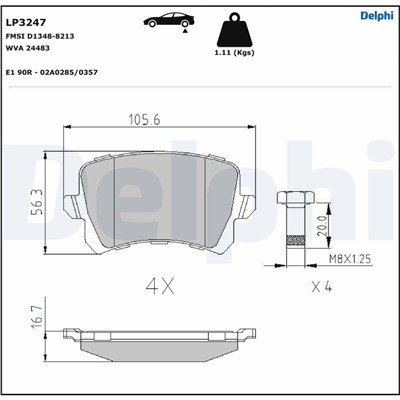 DELPHI LP3247 EAN: 5012759976333.