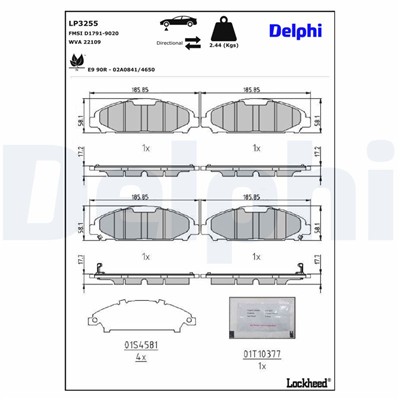 DELPHI LP3255 EAN: 5012759977286.