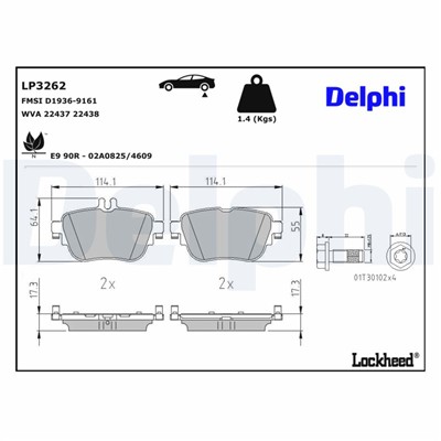 DELPHI LP3262 EAN: 5012759977385.