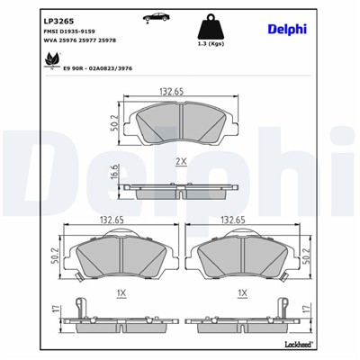 DELPHI LP3265 EAN: 5012759979167.