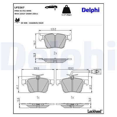 DELPHI LP3267 EAN: 5012759979181.