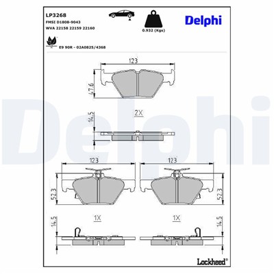 DELPHI LP3268 EAN: 5012759979198.