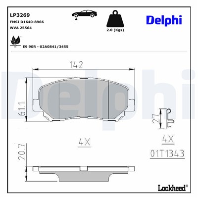 DELPHI LP3269 EAN: 5012759979204.
