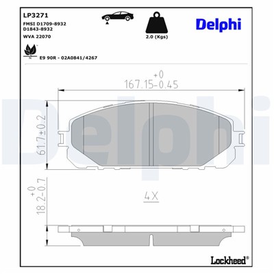 DELPHI LP3271 EAN: 5012759983119.