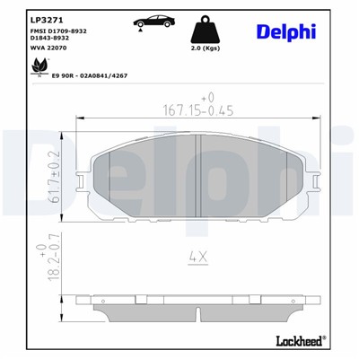 DELPHI LP3271 EAN: 5012759983119.