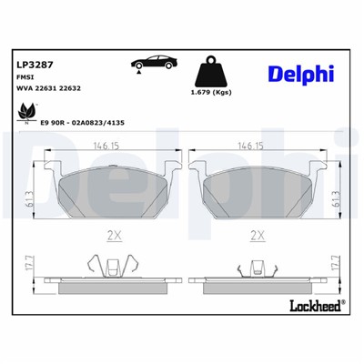 DELPHI LP3287 EAN: 5012759984765.