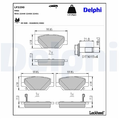 DELPHI LP3290 EAN: 5012759984796.