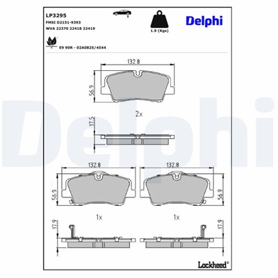 DELPHI LP3295 EAN: 5012759984840.
