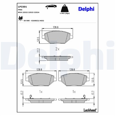 DELPHI LP3301 EAN: 5012759985663.
