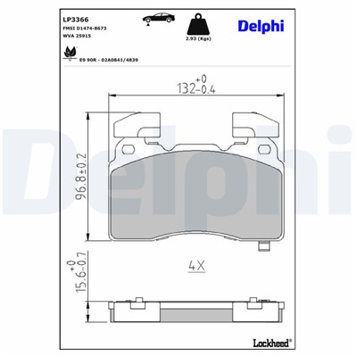 DELPHI LP3366 EAN: 5012759992982.