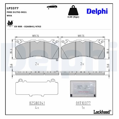DELPHI LP3377 EAN: 5012759995051.