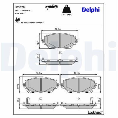 DELPHI LP3378 EAN: 5012759995068.