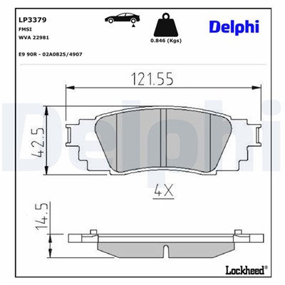 DELPHI LP3379 EAN: 5012759995075.