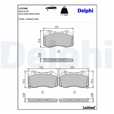 DELPHI LP3388 EAN: 5012759995167.