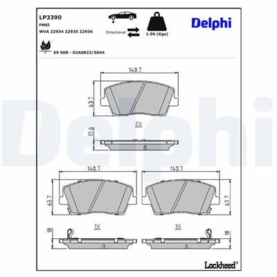 DELPHI LP3390 EAN: 5012759995181.
