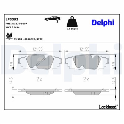 DELPHI LP3392 EAN: 5012759995204.