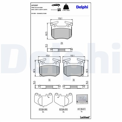 DELPHI LP3397 EAN: 5012759996638.