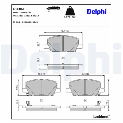 DELPHI LP3482 EAN: 5012759552063.