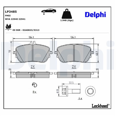 DELPHI LP3485 EAN: 5012759545546.