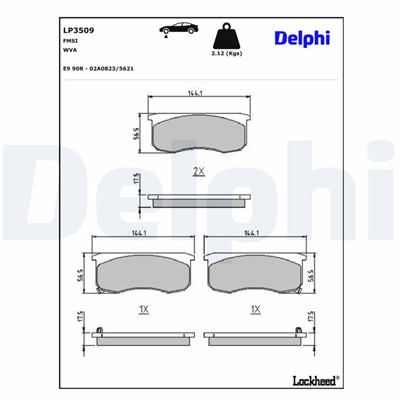 DELPHI LP3509 EAN: 5012759545911.