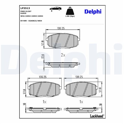 DELPHI LP3513 EAN: 5012759546260.