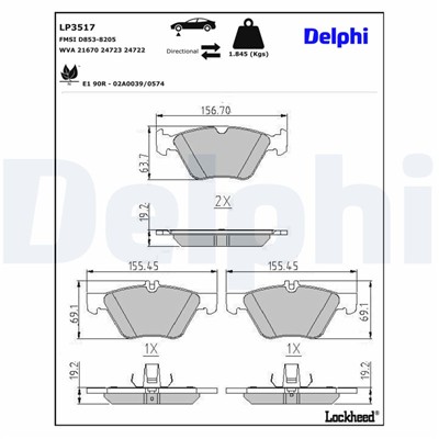 DELPHI LP3517 EAN: 5012759546680.