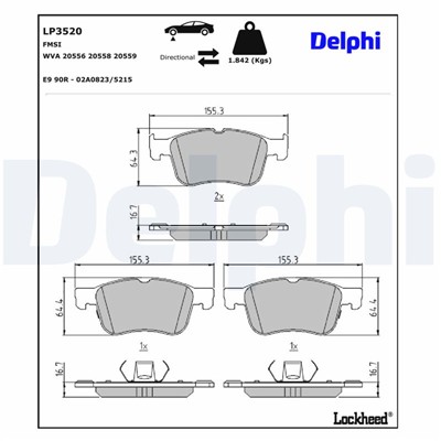 DELPHI LP3520 EAN: 5012759546741.