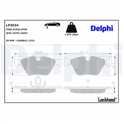 DELPHI LP3534 EAN: 5012759549209.