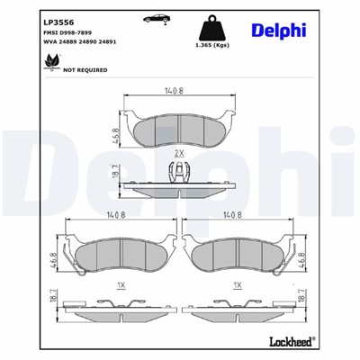 DELPHI LP3556 EAN: 5012759550540.