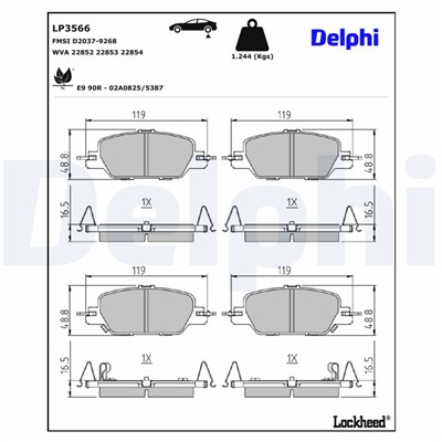 DELPHI LP3566 EAN: 5012759552827.
