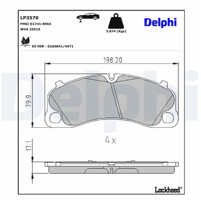 DELPHI LP3570 EAN: 5012759550656.