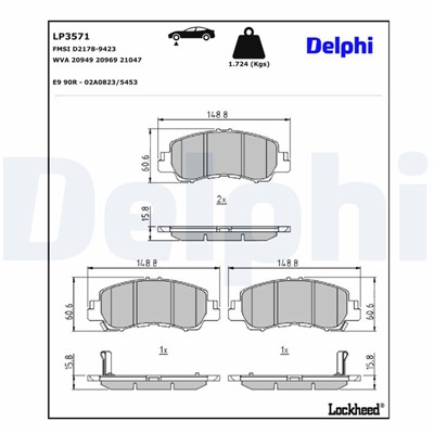 DELPHI LP3571 EAN: 5012759550670.
