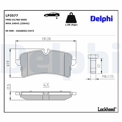 DELPHI LP3577 EAN: 5012759551486.