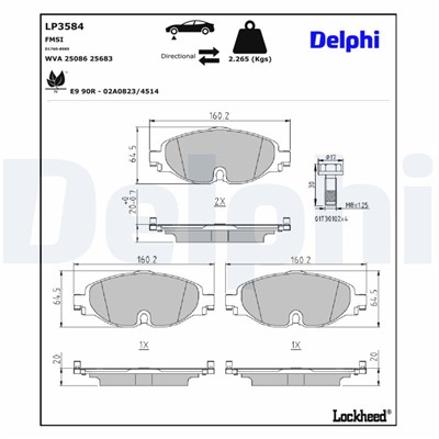 DELPHI LP3584 EAN: 5012759551561.