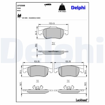 DELPHI LP3588 EAN: 5012759552384.